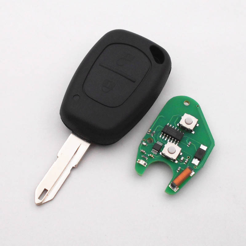 

Ключ с платой Renault 2 кнопки 433Mhz, чип ID46 PFC7946, лезвие NE73