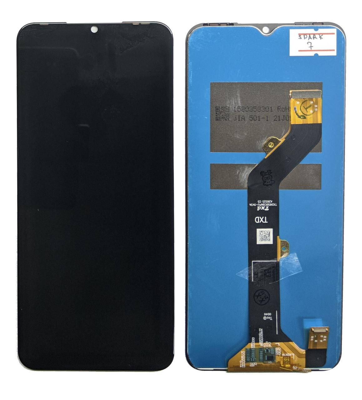 

Дисплейный модуль Tecno Spark 7 KF6j тачскрин и экран, Черный