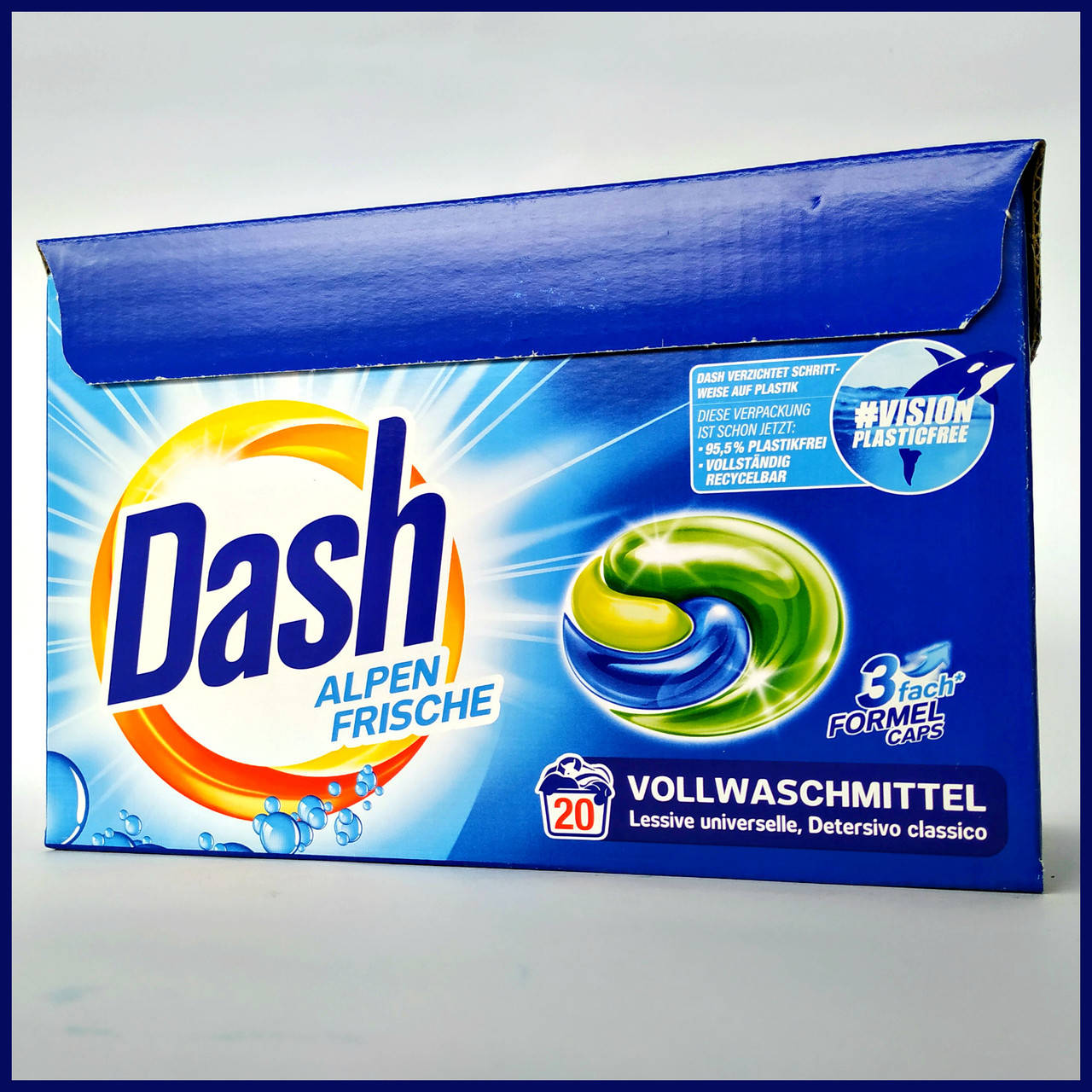 

Капсулы для стирки универсальные Dash alpen frishe 3in1 20шт 530гр
