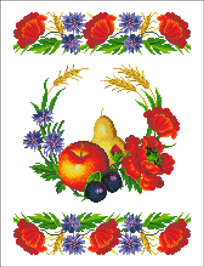 

РСВ-020. Схема для вишивки бісером Рушник до Спаса.