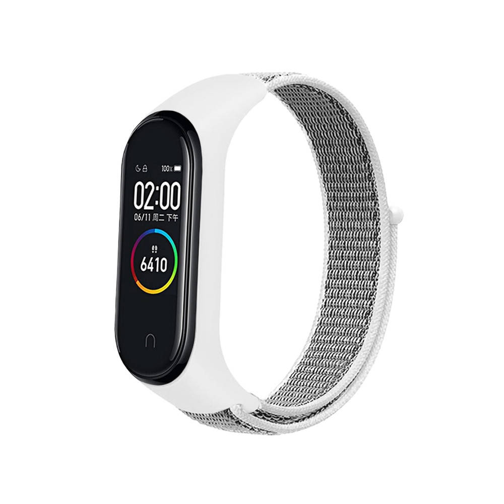 

Ремешок к браслету Mi Band 3/4/5/6 нейлоновый Mi band 3/4, Белый