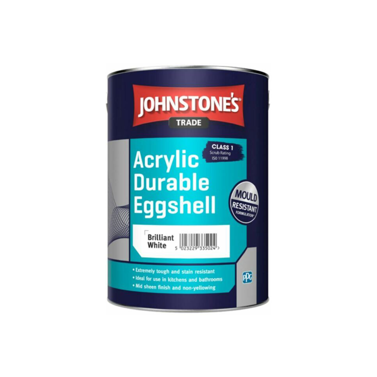 

Интерьерная краска для стен и потолка Johnstone's Acrylic Eggshell 2.5л, Белый