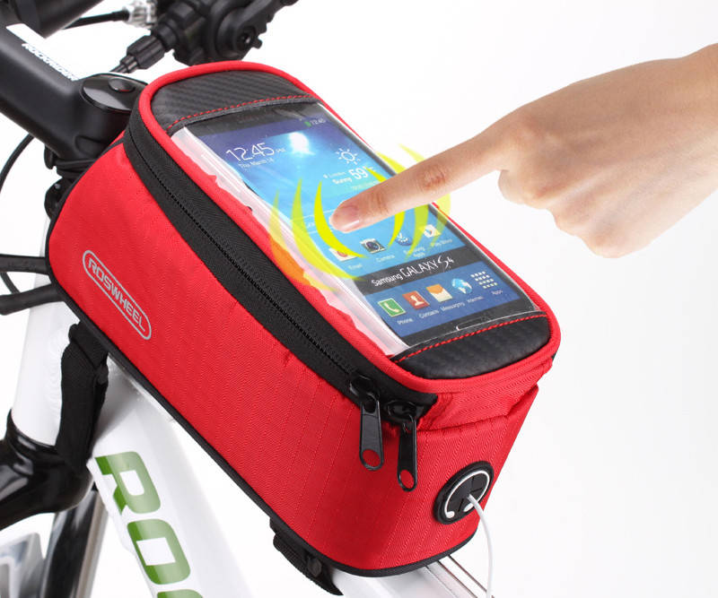 

Велосипедная сумка Roswheel 6.3" велосумка для смартфона на раму 12496 L Red