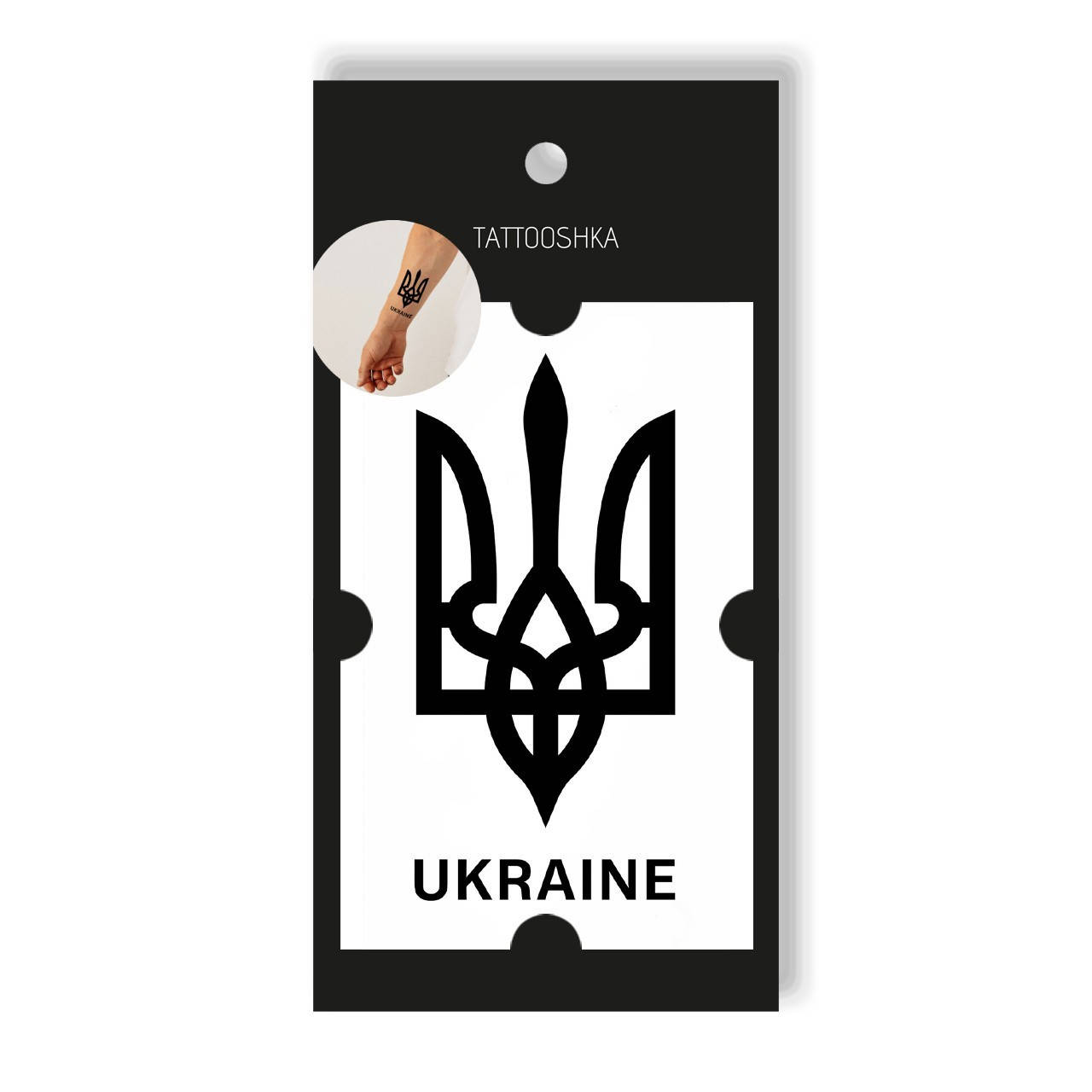 

Временная тату Tattooshka Трезубец UKRAINE L-41