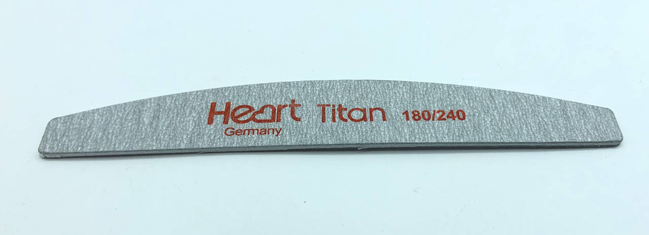 

Пилка тонкая халф (лодочка)Titan серая Heart 180/240