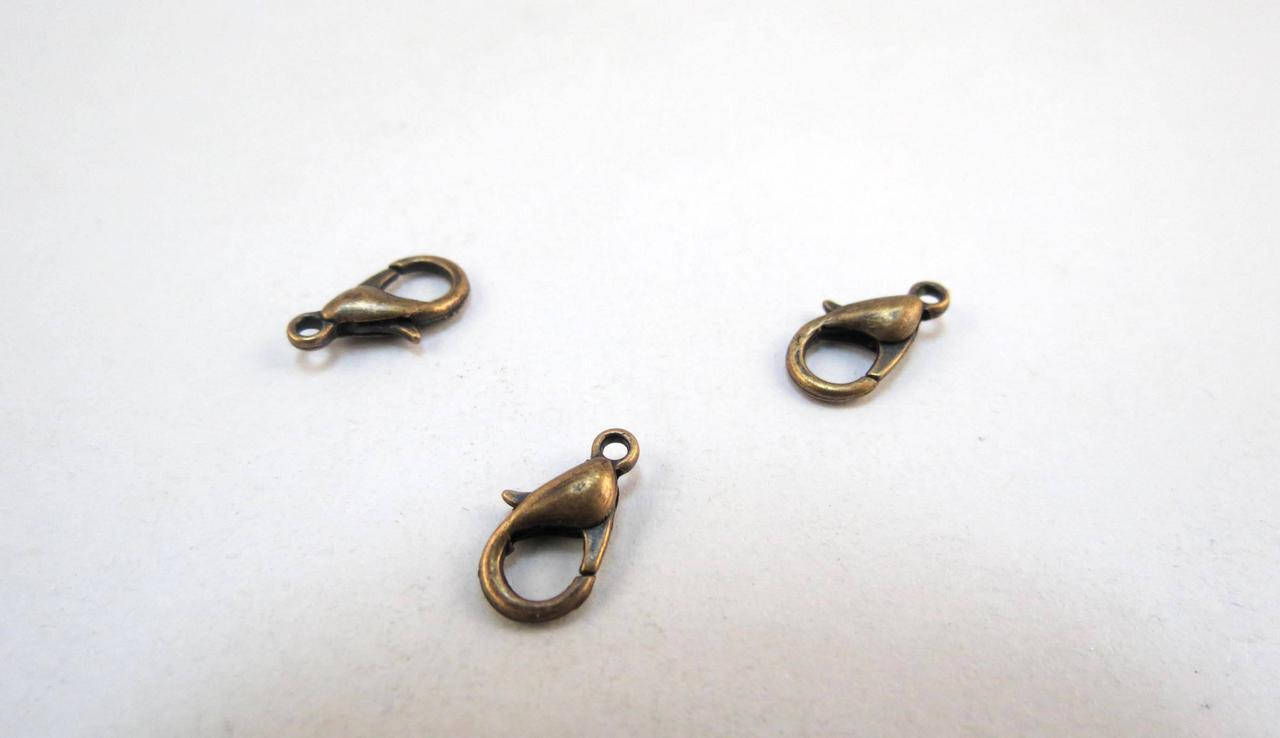 

Карабин, Застежка омара, Цвет: Медь, Цинковый сплав, 12 мм x 7 мм