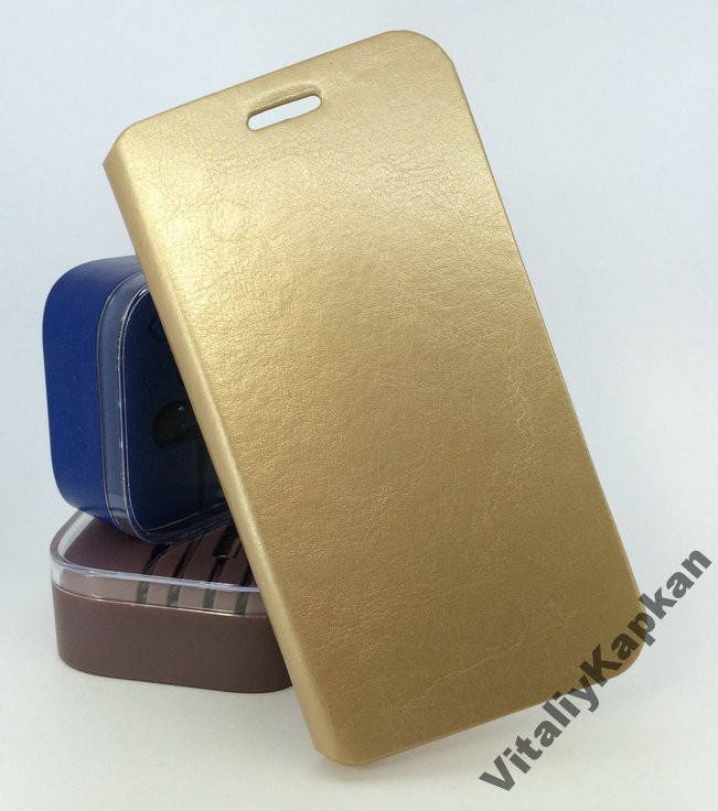 

Чехол для Lenovo Vibe S1 книжка боковой противоударный flip cover золотой
