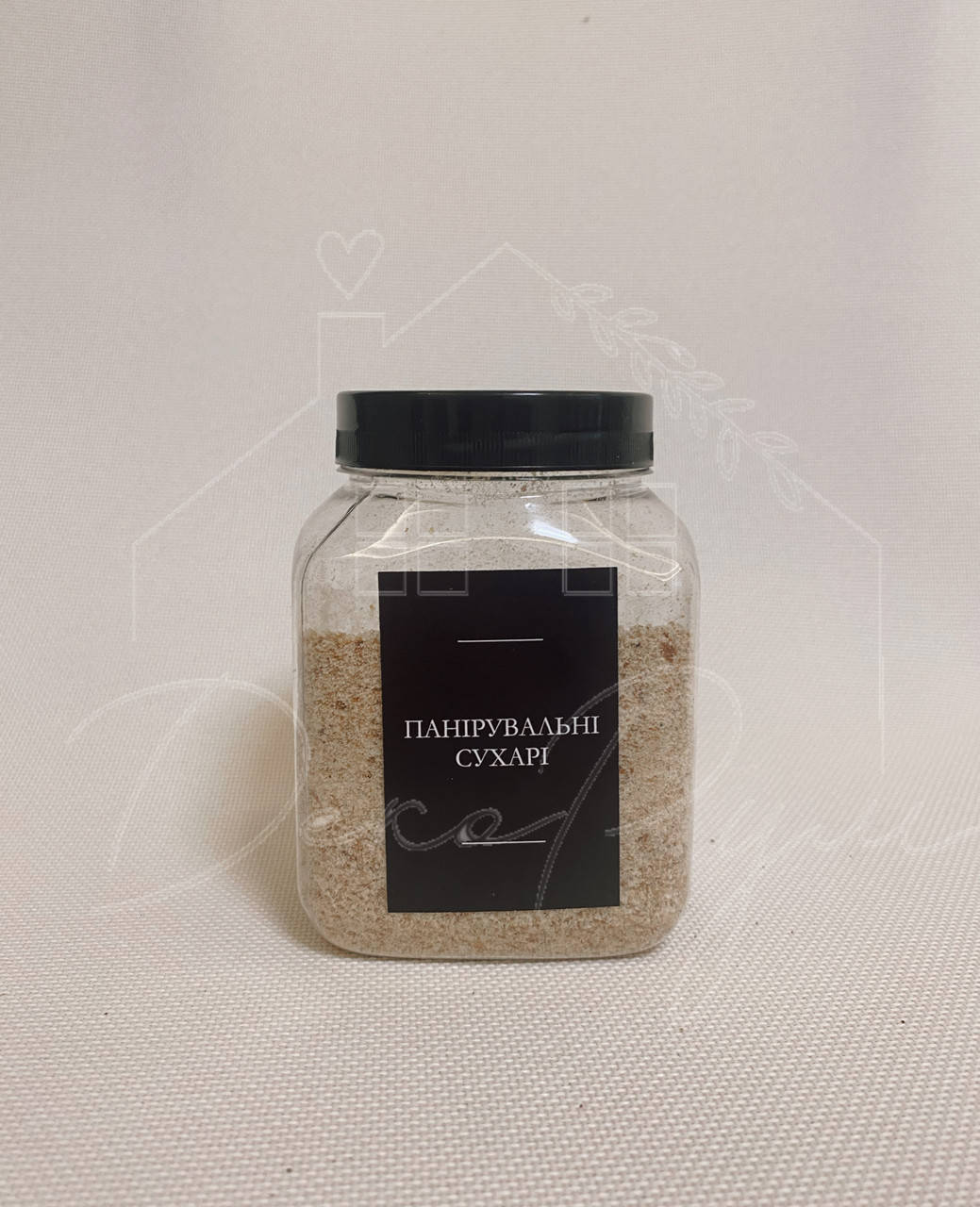 

Емкость пластиковая 500мл "Панірувальні сухарі" черныйн цвет, Черный