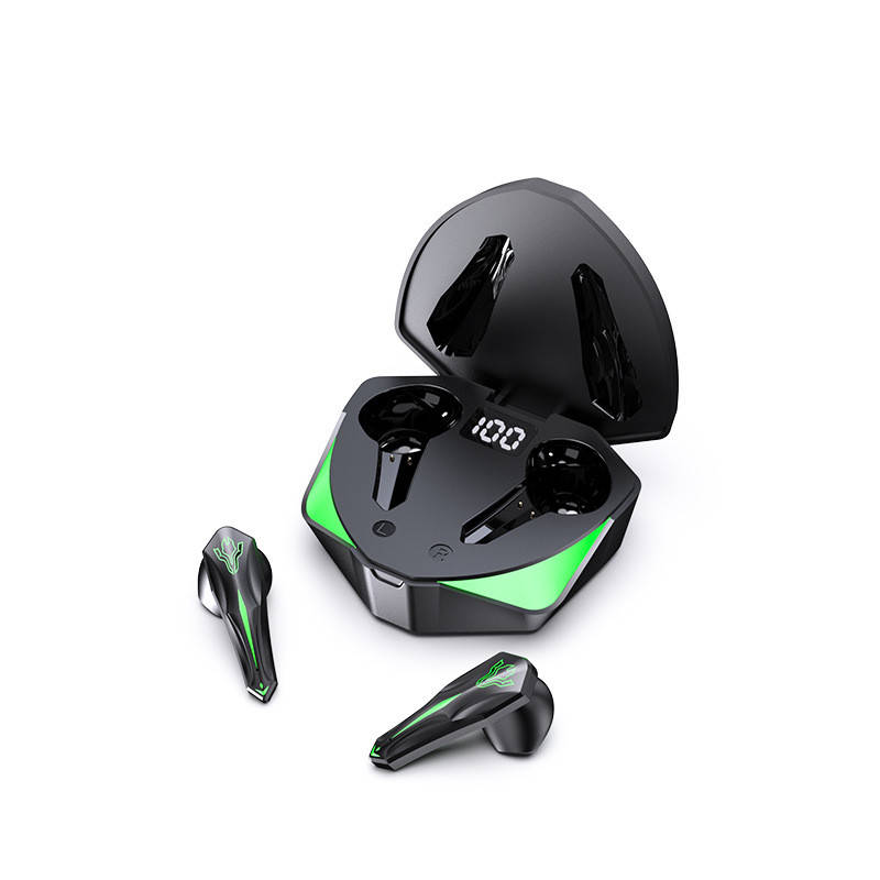 

Беспроводные геймерские bluetooth наушники YYK-Q35 Gaming с зарядным кейсом и LED подсветкой, Черный