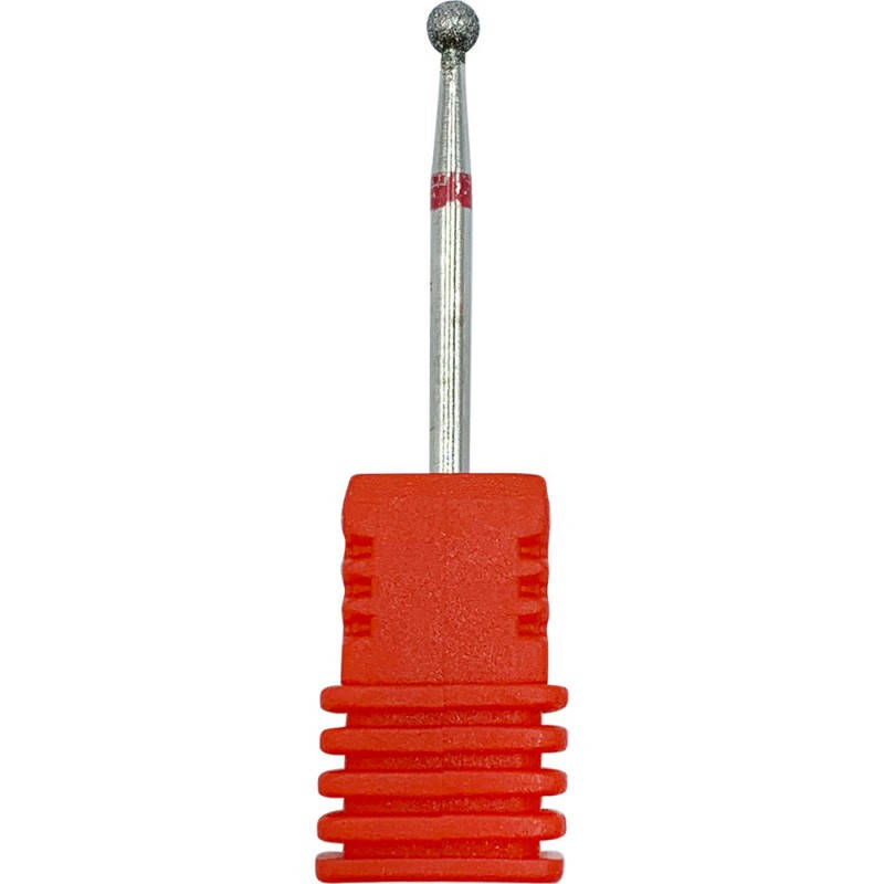 

Алмазная фреза для маникюра и педикюра ШАРООБРАЗНАЯ на красном основании 3.0, Красный