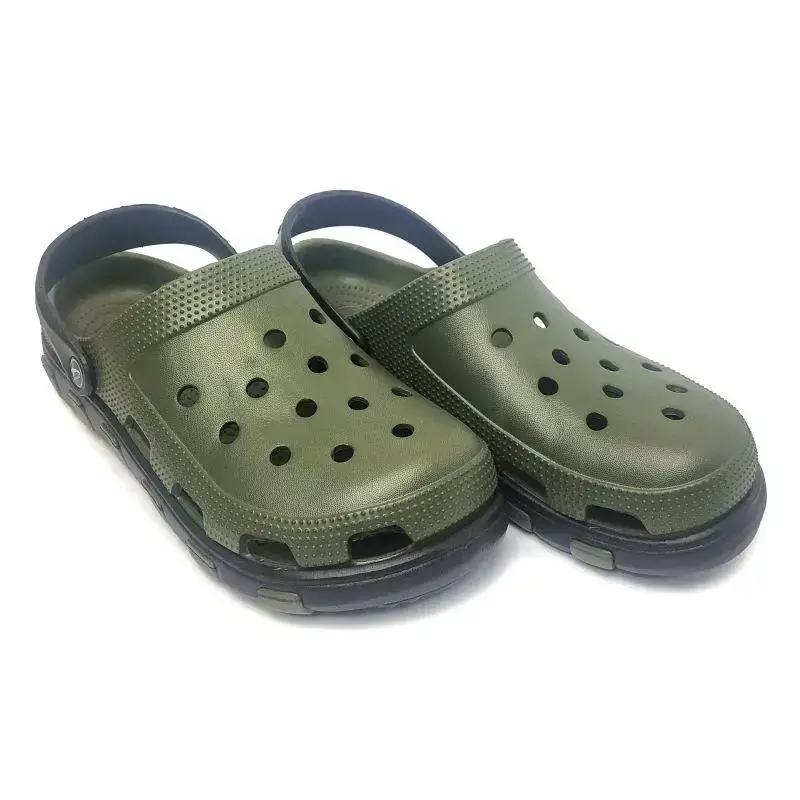 

Кроксы мужские сабо шлепанцы резиновые темно-зеленые 41(26.5 см), Зелёный