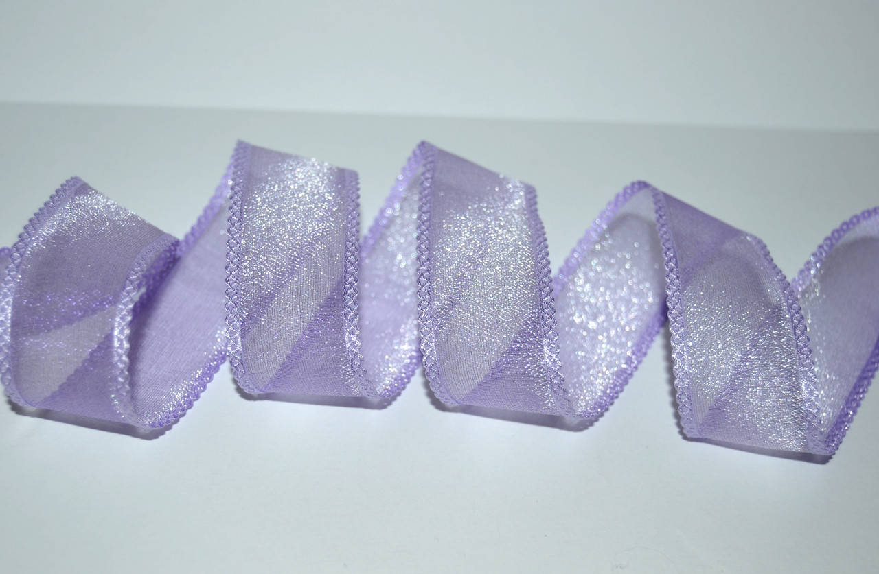 

стрічка Органза-капрон, 2.5см, колір-бузковий