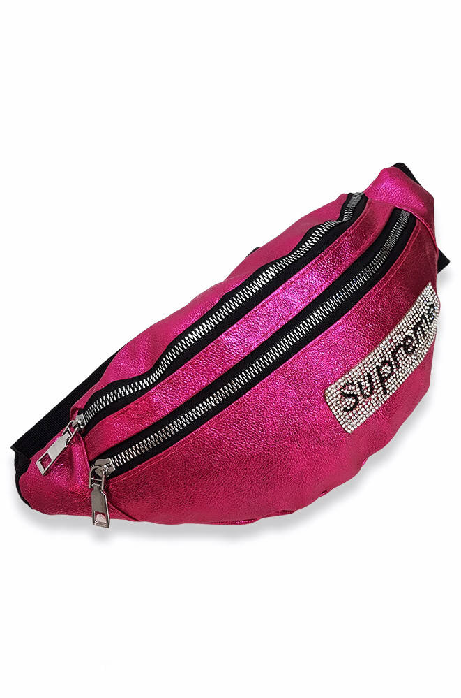 

Бананка SUP кожзам малиновая AAA 123538M, Малиновый