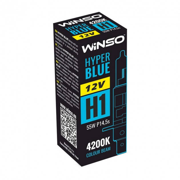 

Автолампа Winso HYPER BLUE H1 12V 4200K 55W P14.5s