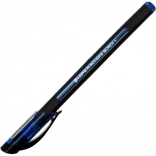 

Ручка масляна Hiper Accord Black+ 1200 м синя, тригранний корпус