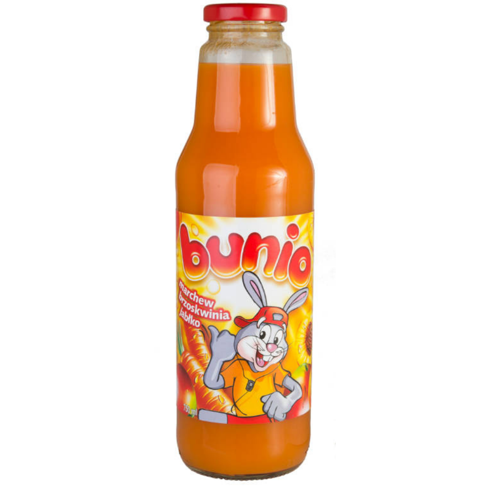 

Сок Bunio морковь-персик-яблоко, 750 мл, 8 шт/ящ