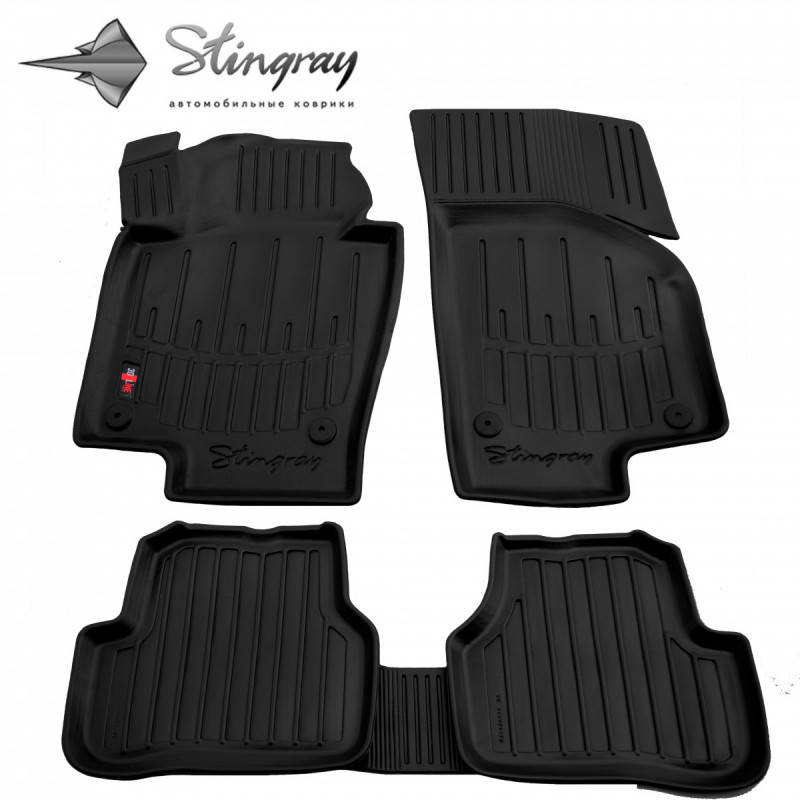 

Резиновые 3D коврики в салон на VOLKSWAGEN Passat B6 (2005-2010)/Фольксваген Пасат, Черный