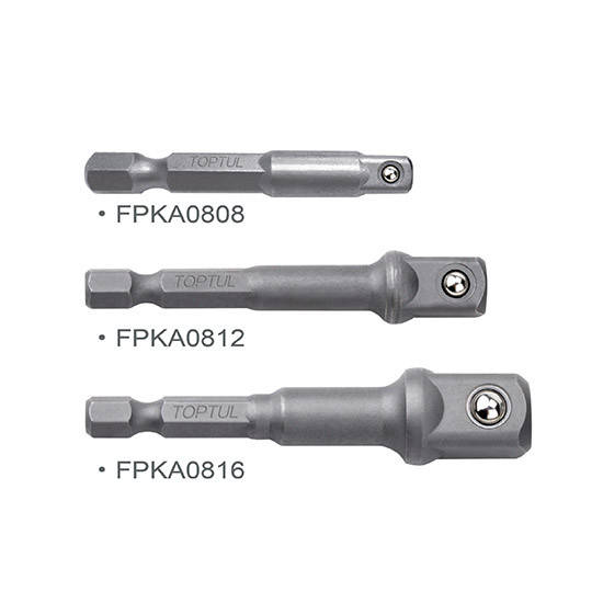 

Набор переходников TOPTUL под шуруповерт, 3 ед. [1/2", 1/4", 3/8"] (GAAR0301)