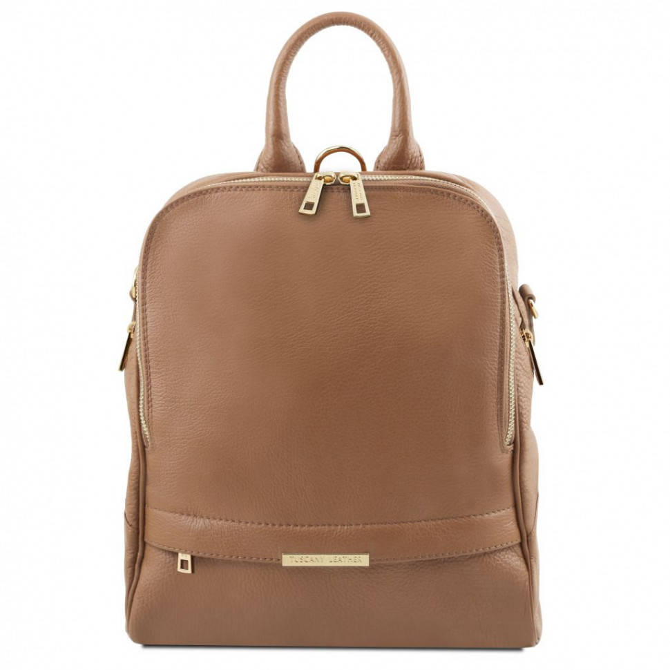 

Женский рюкзак кожаный мягкий (Италия) Tuscany TL141376 (Taupe)