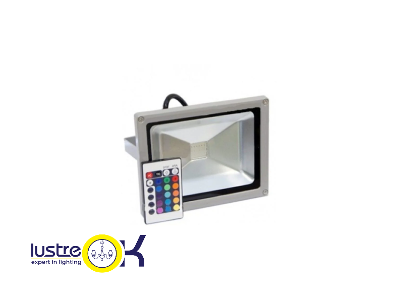 

Прожектор LED 20w RGB+пульт 1LED LEMANSO / LMP9-21 серый