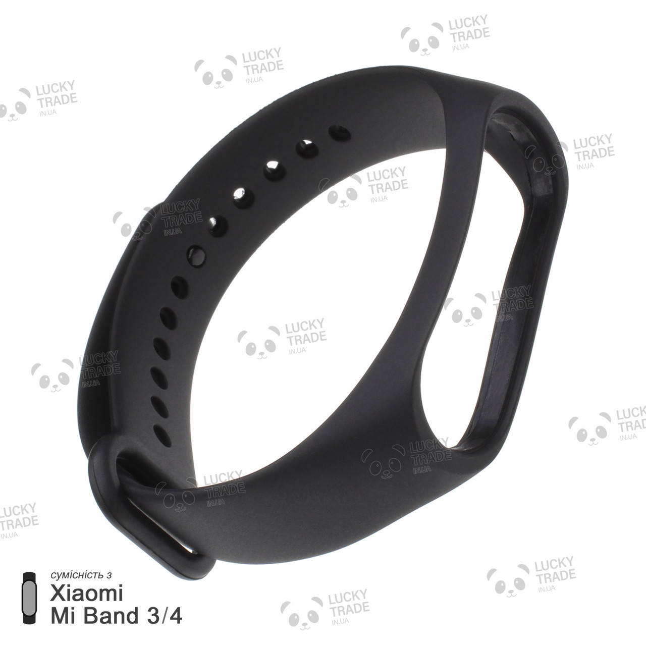 

Ремешок Xiaomi Mi Band 4 / 3 силиконовый однотонный браслет Light Черный [2418]