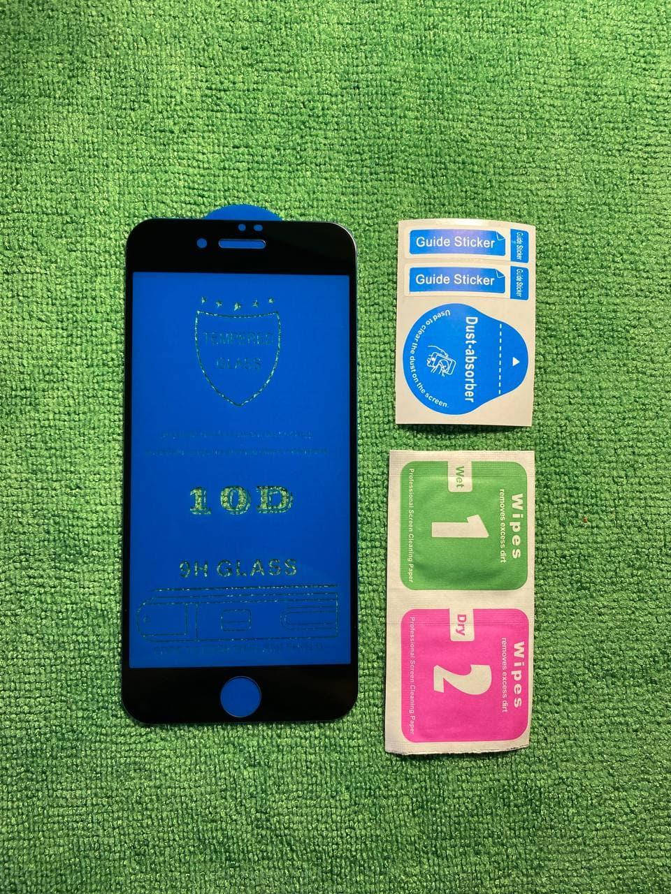 

Защитное стекло для IPHONE 8 Black Full Glue 10D 9H на весь экран телефона клей по всей поверхности Черный