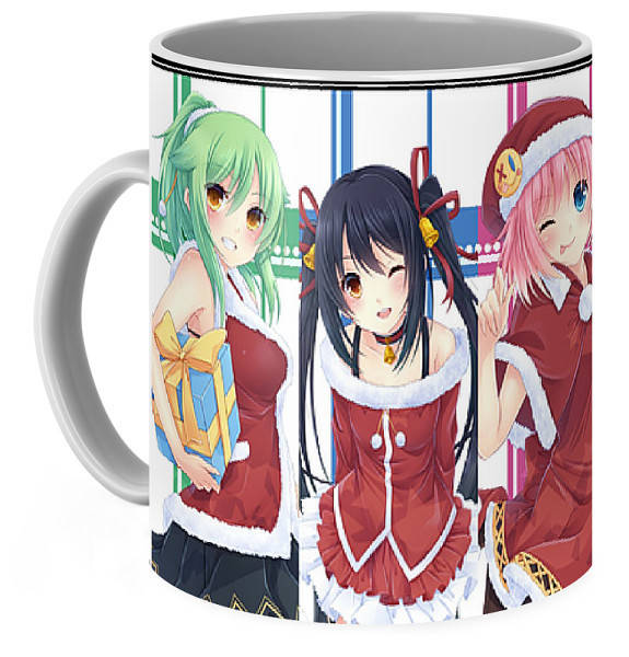 

Кружка GeekLand Аниме Anime новогодняя girl anime А.02.01, Белый