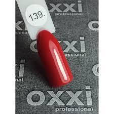 

Гель-лак Oxxi № 139 кроваво-красный с еле микроблеском 10 ml