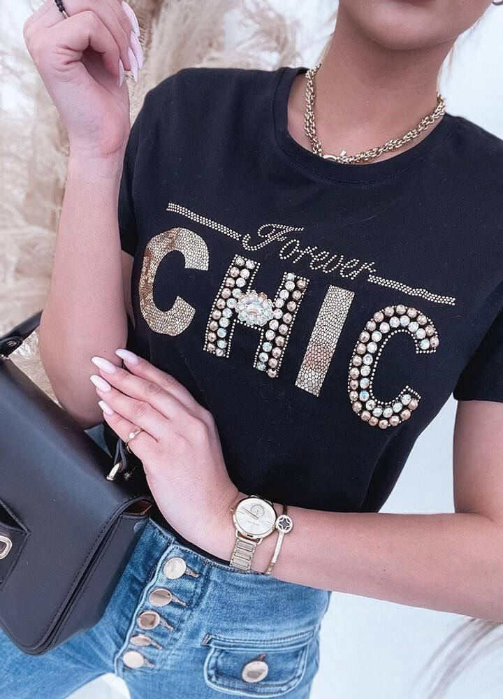 

Женская футболка со стразами DP0094