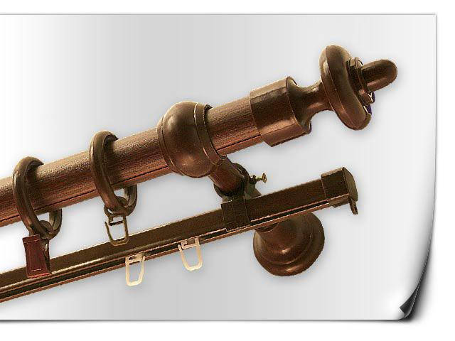 

Карниз двойной трубчатый+шины махонь 2м