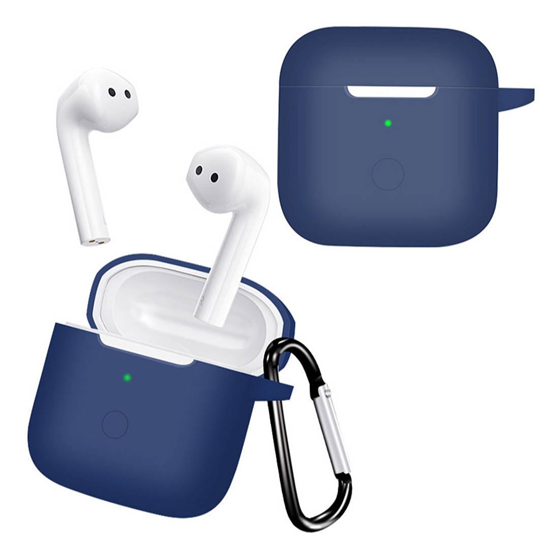 

Силиконовый чехол для Xiaomi Redmi Buds 3 | чехол + карабин | синий, Темно-синий