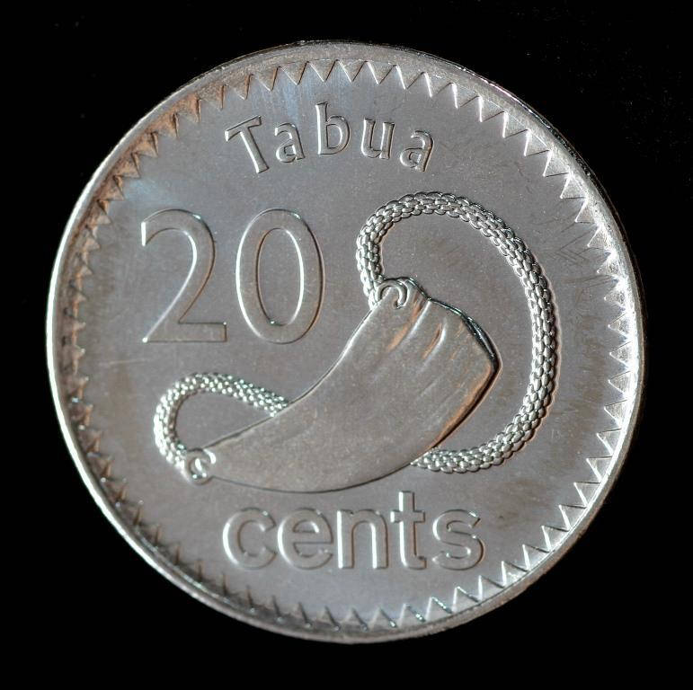 

Монета Фиджи 20 центов 2012 г. Попугай Кака