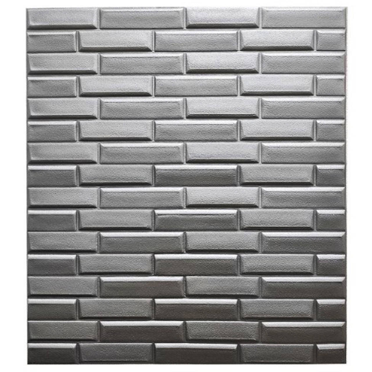 

Самоклеющаяся декоративная 3D панель КЛАДКА СЕРЕБРО 700*770 мм