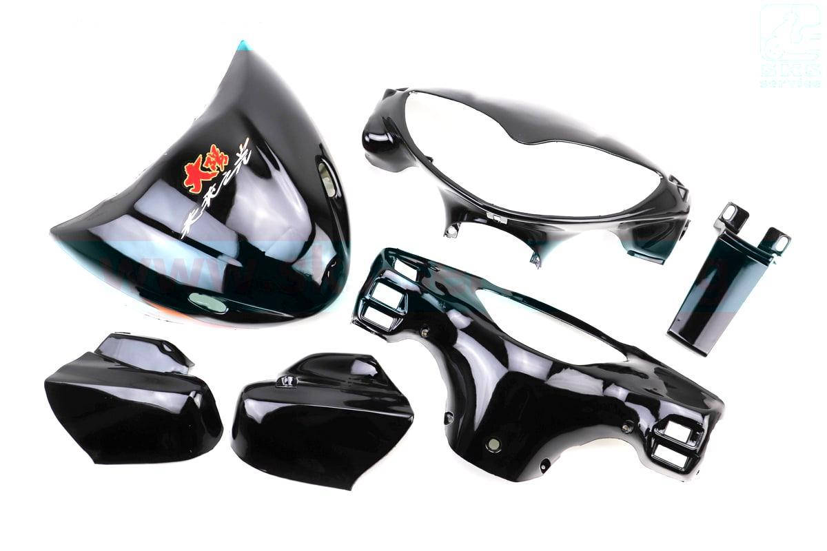 

Пластик полный комплект 17деталей черный на мопед Active