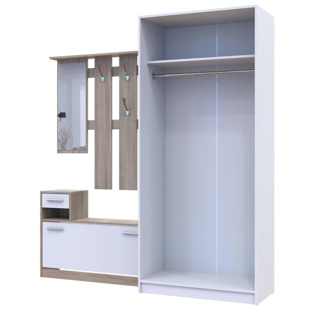 Передпокій Doros Alice та шафа Promo 2 ДСП Білий/Дуб Сонома (42005078) 4