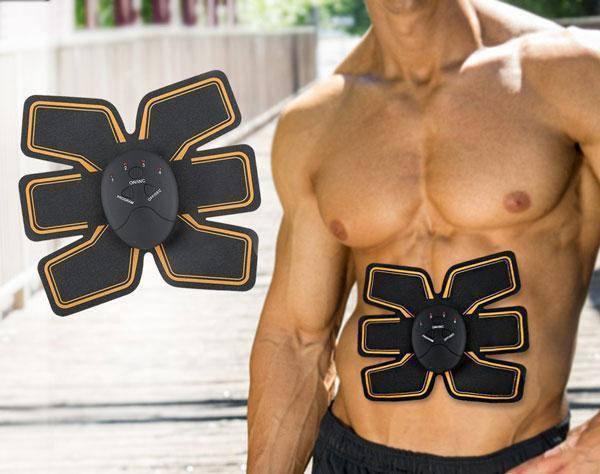 

Электростимулятор мышц. EMS Trainer - миостимулятор для пресса живота, тренажор на пресс, цена улет, Черный