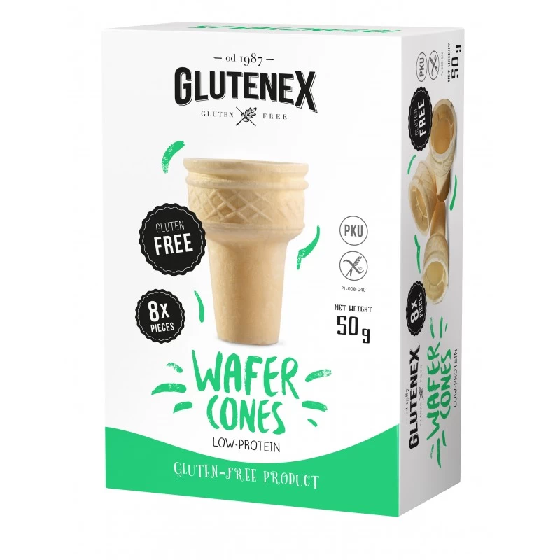 

Стаканчики под мороженное без глютена безкобелковые Glutenex 50г