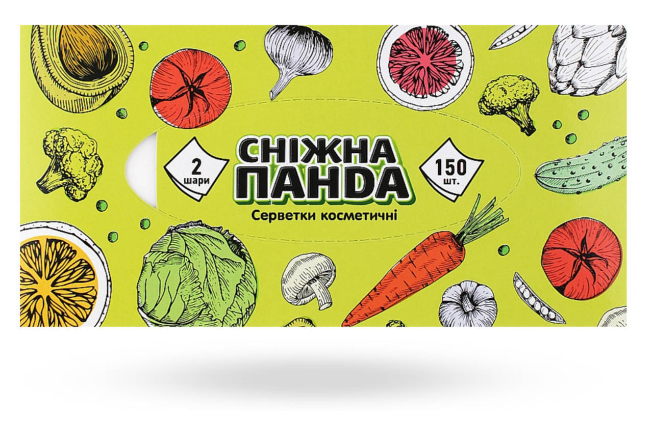 

Салфетки косметические Снежная панда 150 шт