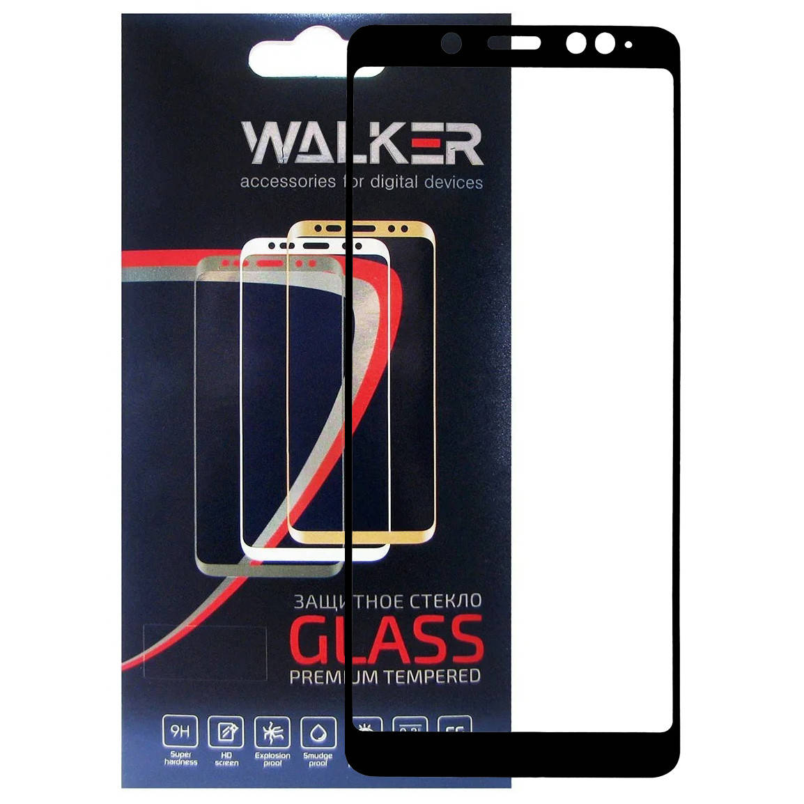

Защитное стекло Walker 3D Full Glue для Xiaomi Redmi Note 5 / 5 Pro Black, Черный
