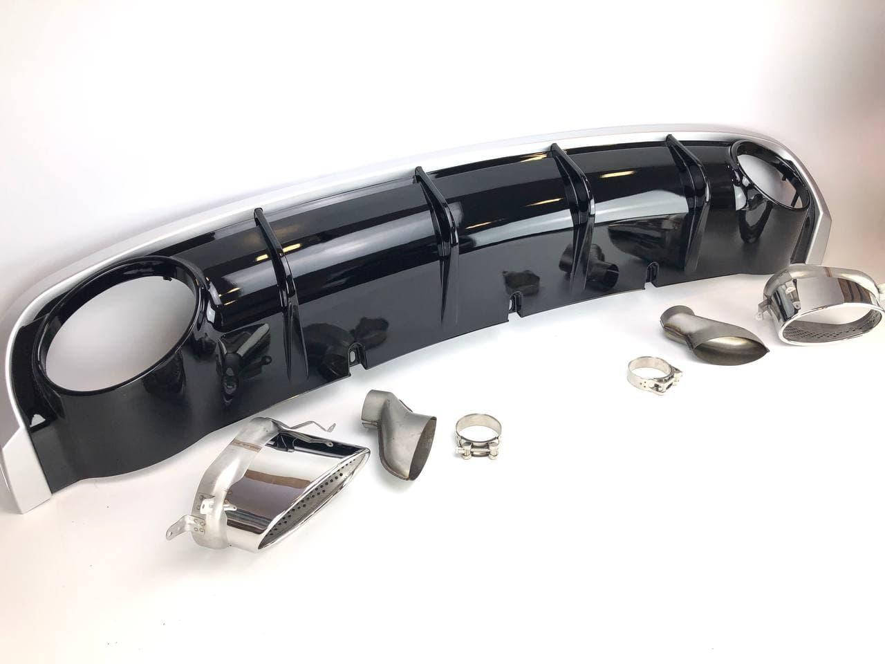 

Накладка заднего бампера Audi A6 C7 2012-2015 RS6, Серый