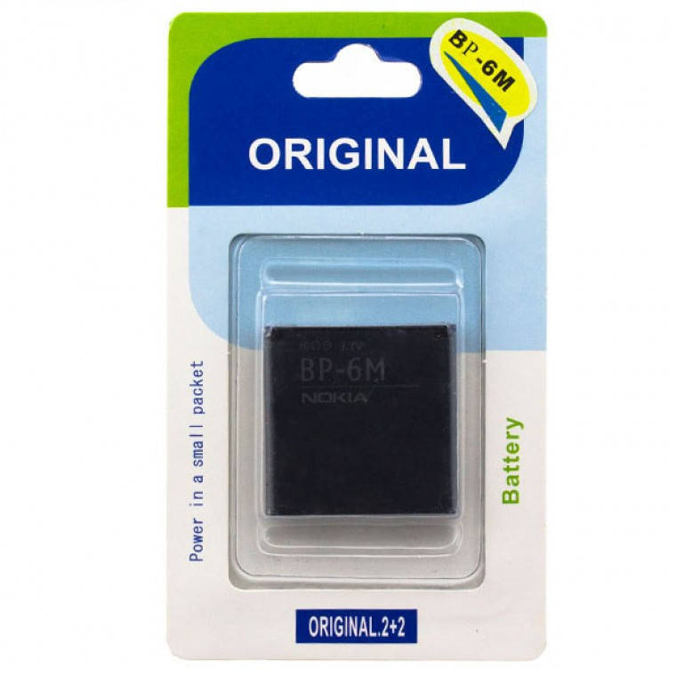 

Аккумулятор Nokia BP-6M 1100 mAh 3250, 6151, 6233 A класс