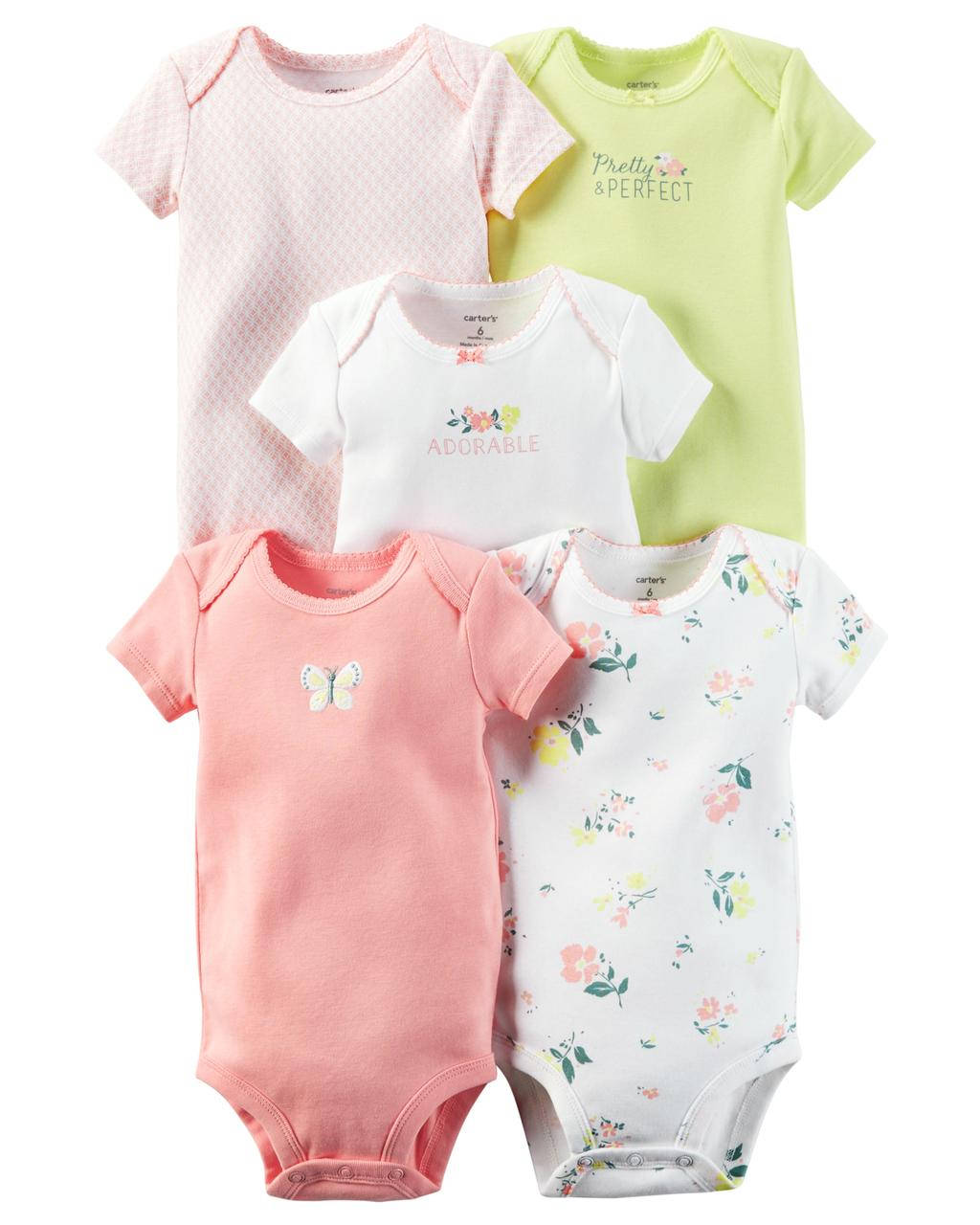 

Комплект бодиков с коротким рукавом Carters Весна