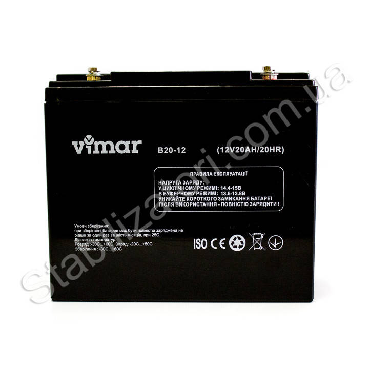 

VIMAR B20-12 - 12В - 20 А/ч - мультигелевый аккумулятор, AGM