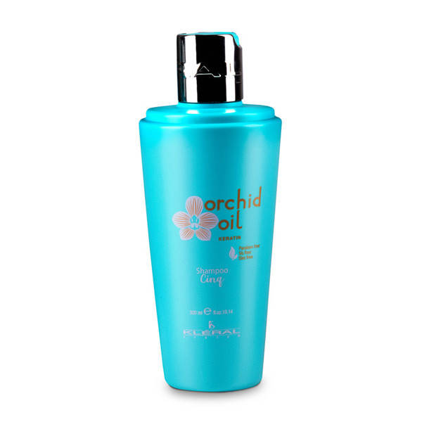 

Шампунь бессульфатный с кератином для ежедневного применения Kleral System Orchid Oil Cinq Shampoo 300 мл