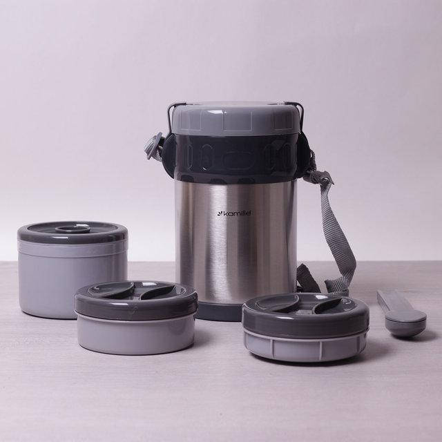 

Термос пищевой 2л. с контейнерами Kamille KM-2120