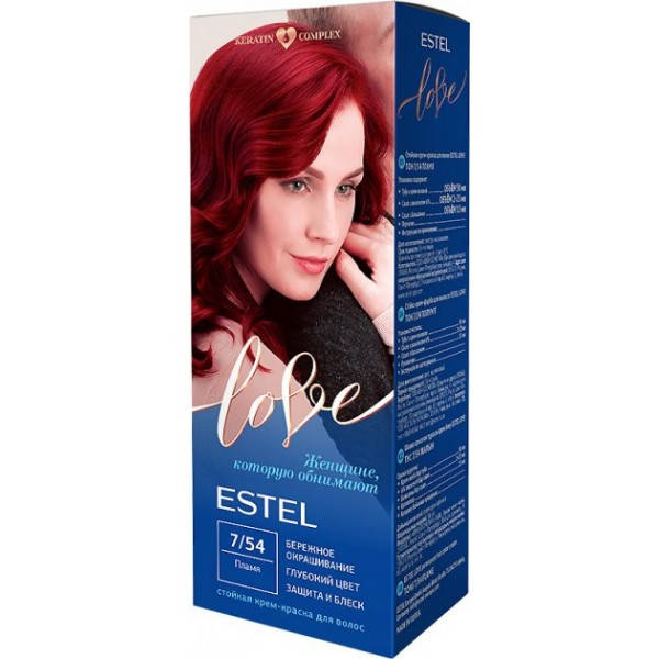 

Стойкая крем-краска для волос Estel Love тон 7.54 Пламя, 100 мл