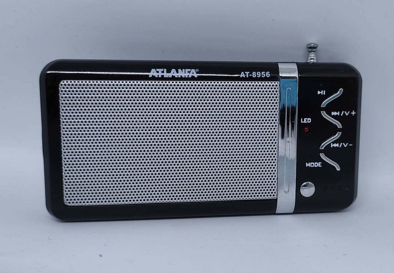 

Портативный FM приемник Atlanfa 8956 приемник на аккумуляторе , MP 3, USB, SD, AUX громкий звук