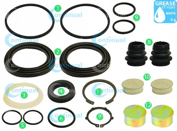 

Ремкомплект заднего суппорта VOLVO FL4 / FL6 d=58mm