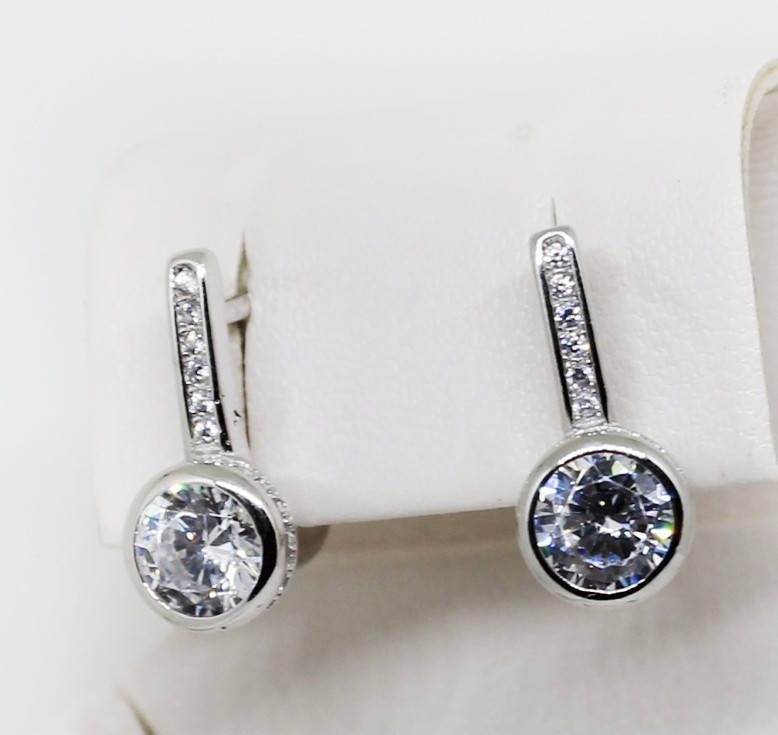 

Сережки серебряные с кубическим цирконием 4,61 г
