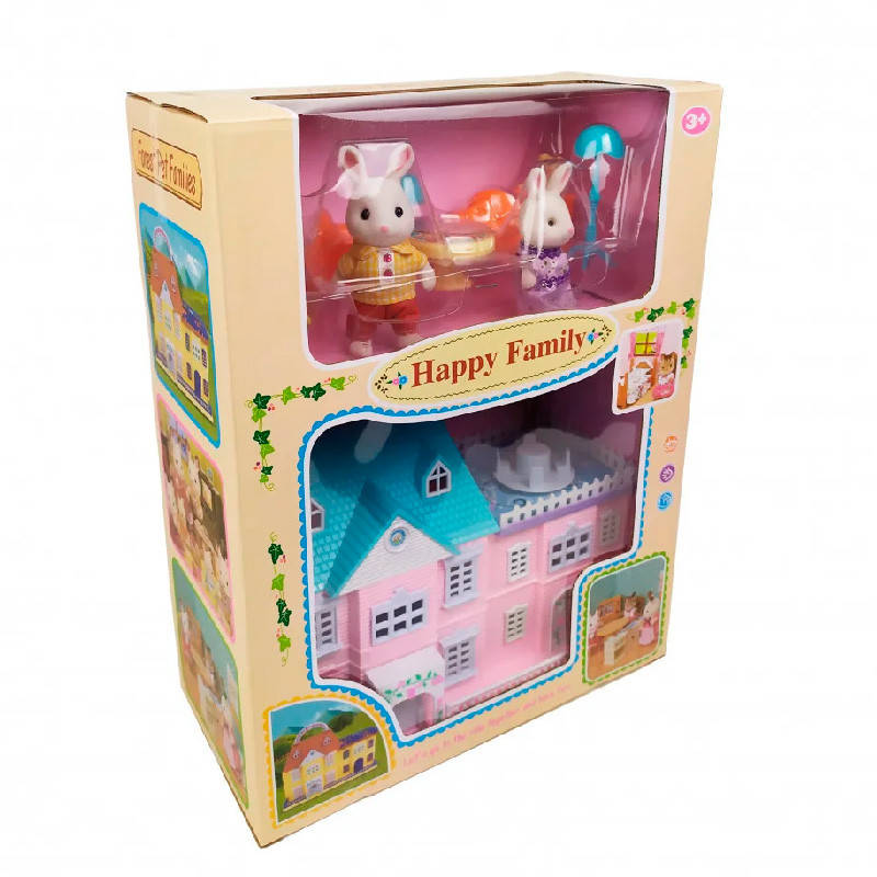 

Игровой домик "Happy Family", 20034, 2 флоксовых героя, аксессуары